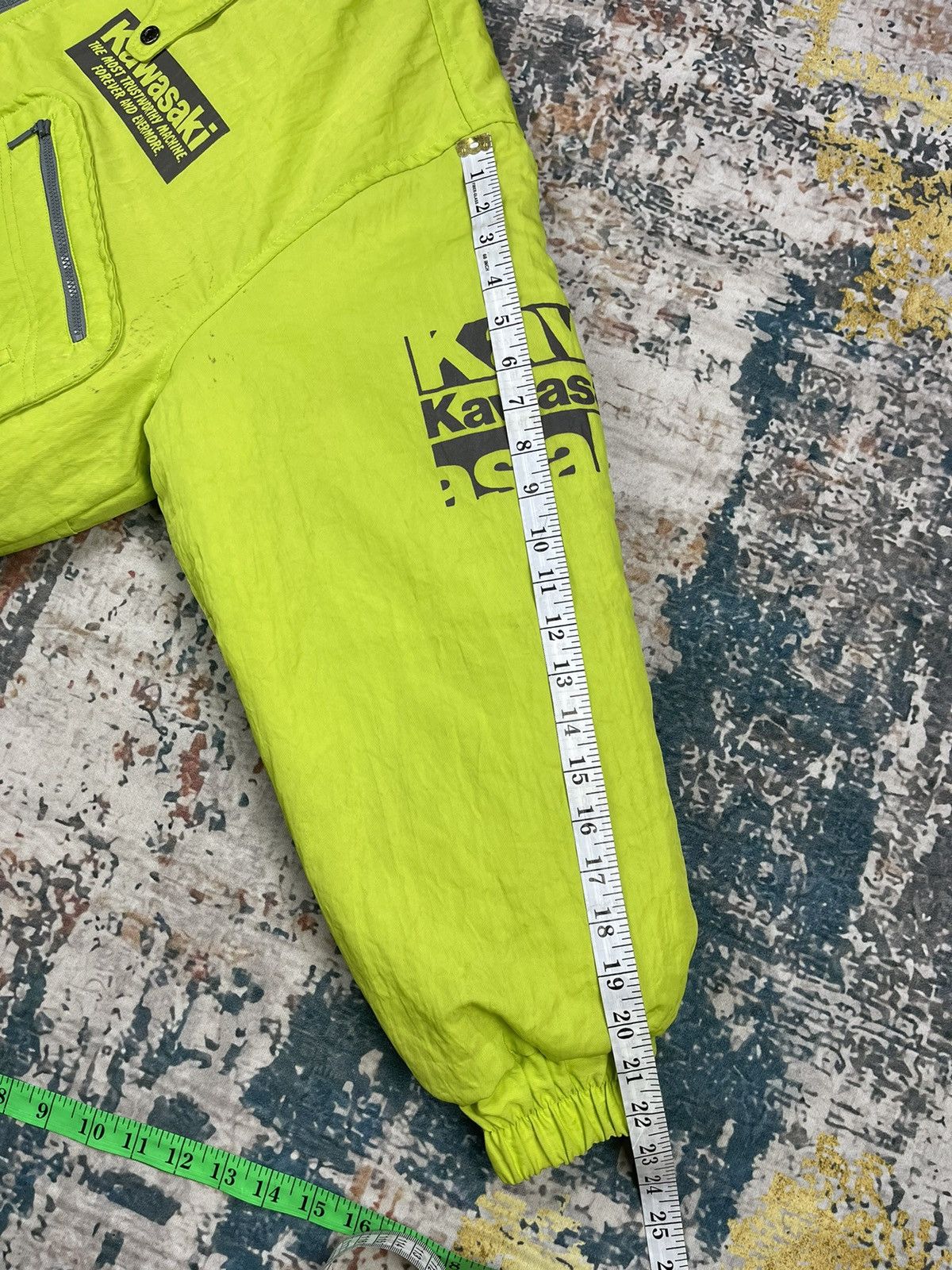 Sports Specialties Vintage Kawasaki Lime Green Motorcycle Nylon Jackets Size US M / EU 48-50 / 2 - 13 Thumbnail
