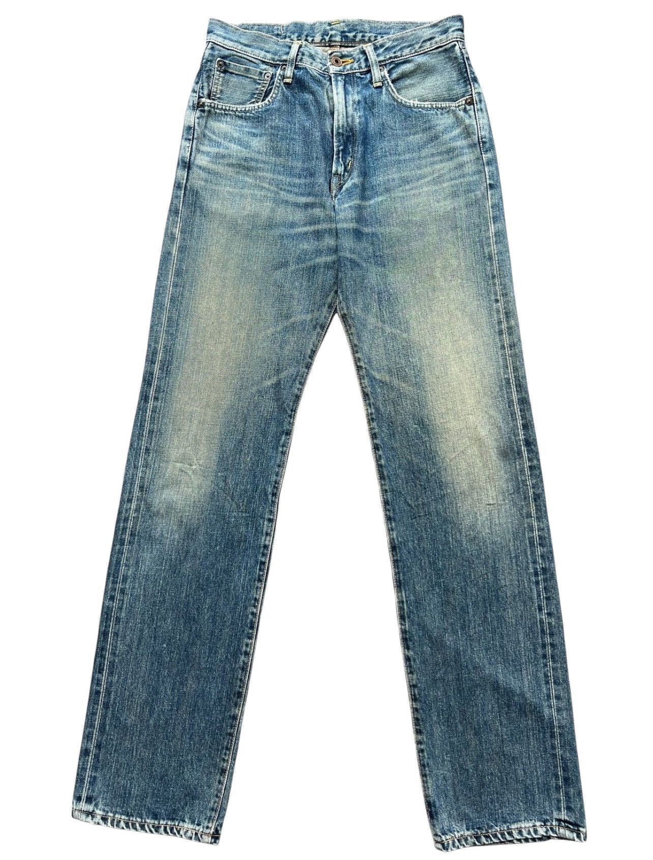 Edwin Vintage Edwin 505x Selvedge Distressed Denim Jeans 31x35 Size US 31 - 2 Thumbnail