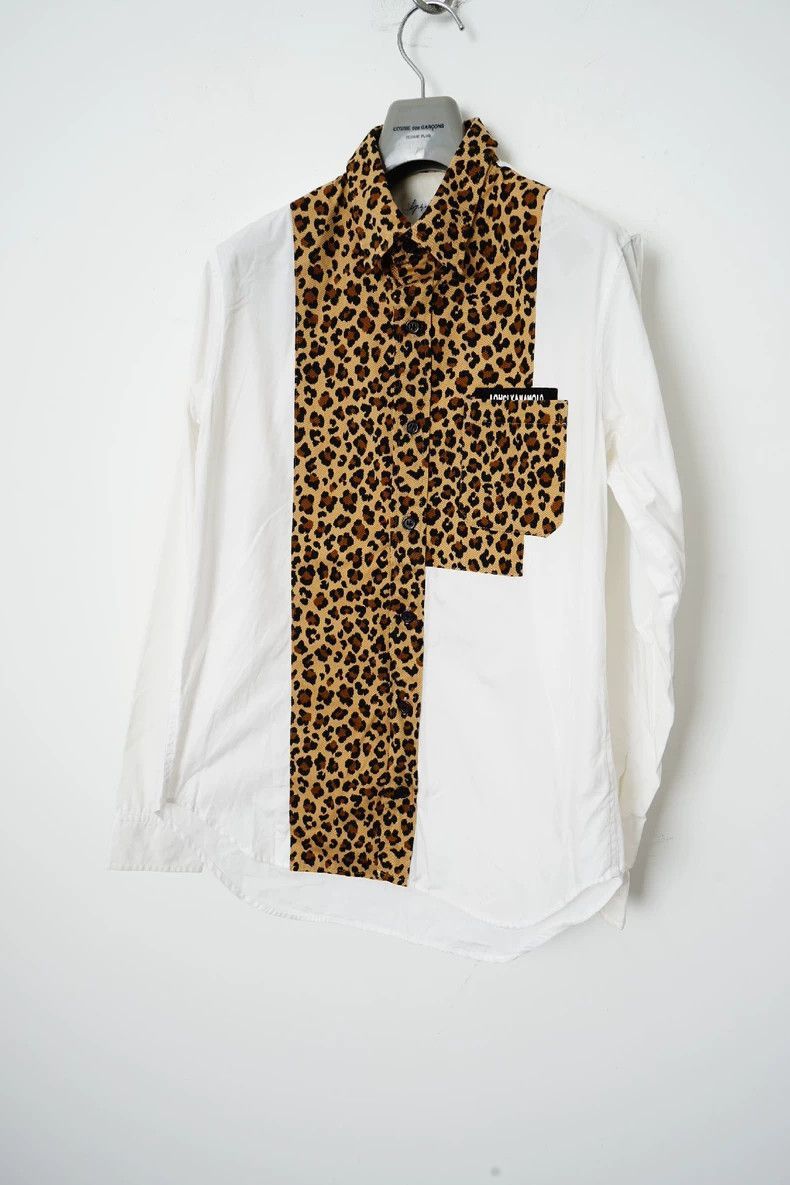 Yohji Yamamoto Yohji Yamamoto Yohji Yamamoto Leopard Print Collared Shirt Size US M / EU 48-50 / 2 - 2 Thumbnail