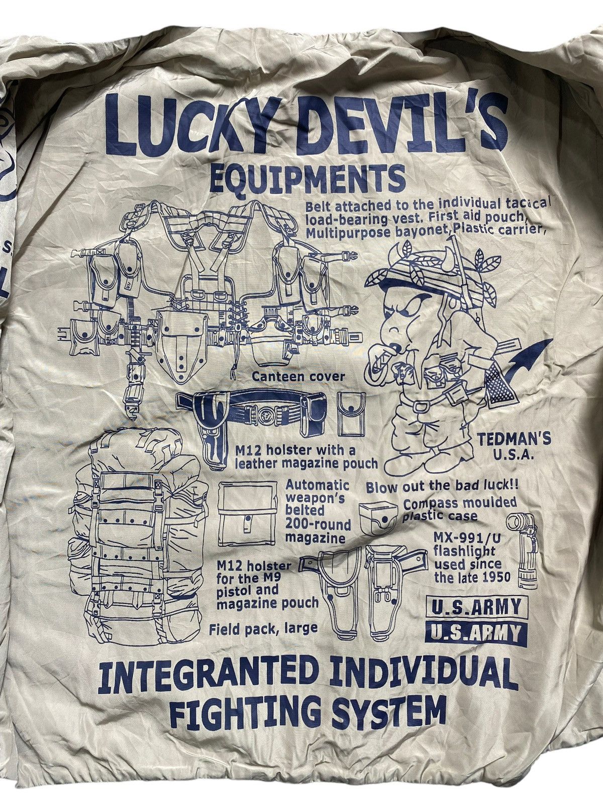 Other VINTAGE TEDMAN LUCKY DEVIL JACKET ARMY REVERSEBLE VARSITY Size US M / EU 48-50 / 2 - 8 Thumbnail