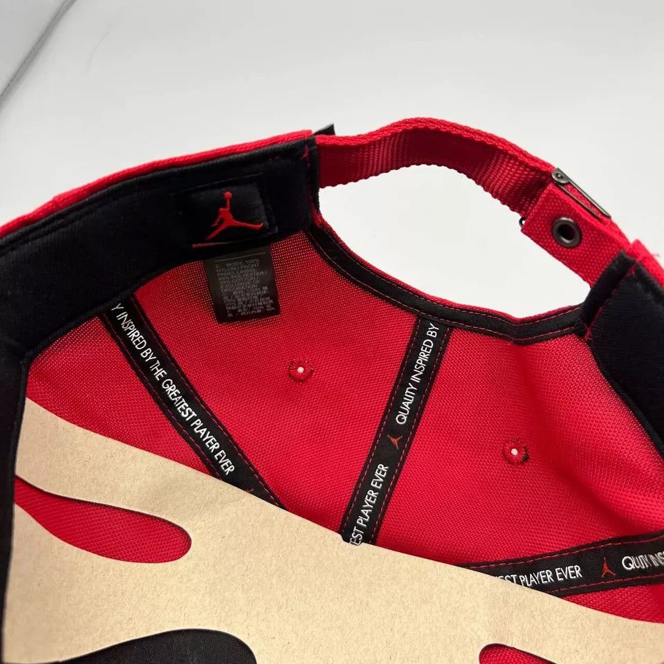 Jordan Brand Air Jordan Hat Men Red Metal Logo Jumpman Strap Back Cap New Size ONE SIZE - 7 Thumbnail