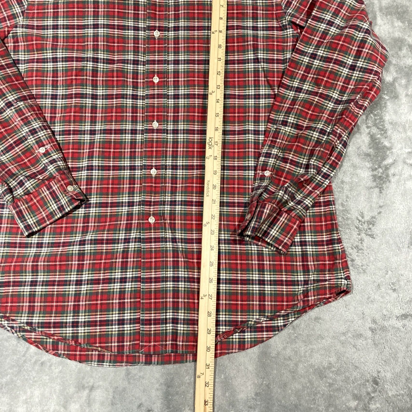 Ralph Lauren Ralph Lauren Custom Fit Shirt Mens XL Long Sleeve Button-Down Embroidered Plaid Size US XL / EU 56 / 4 - 4 Thumbnail