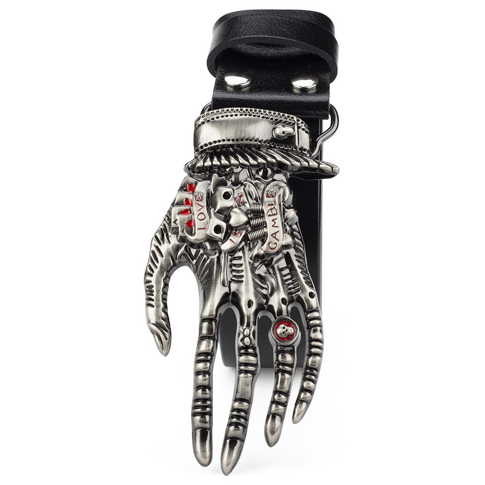 Designer Skull Punk Vintage Belt Riveted Belts Menswear Accessories Size ONE SIZE - 4 Thumbnail
