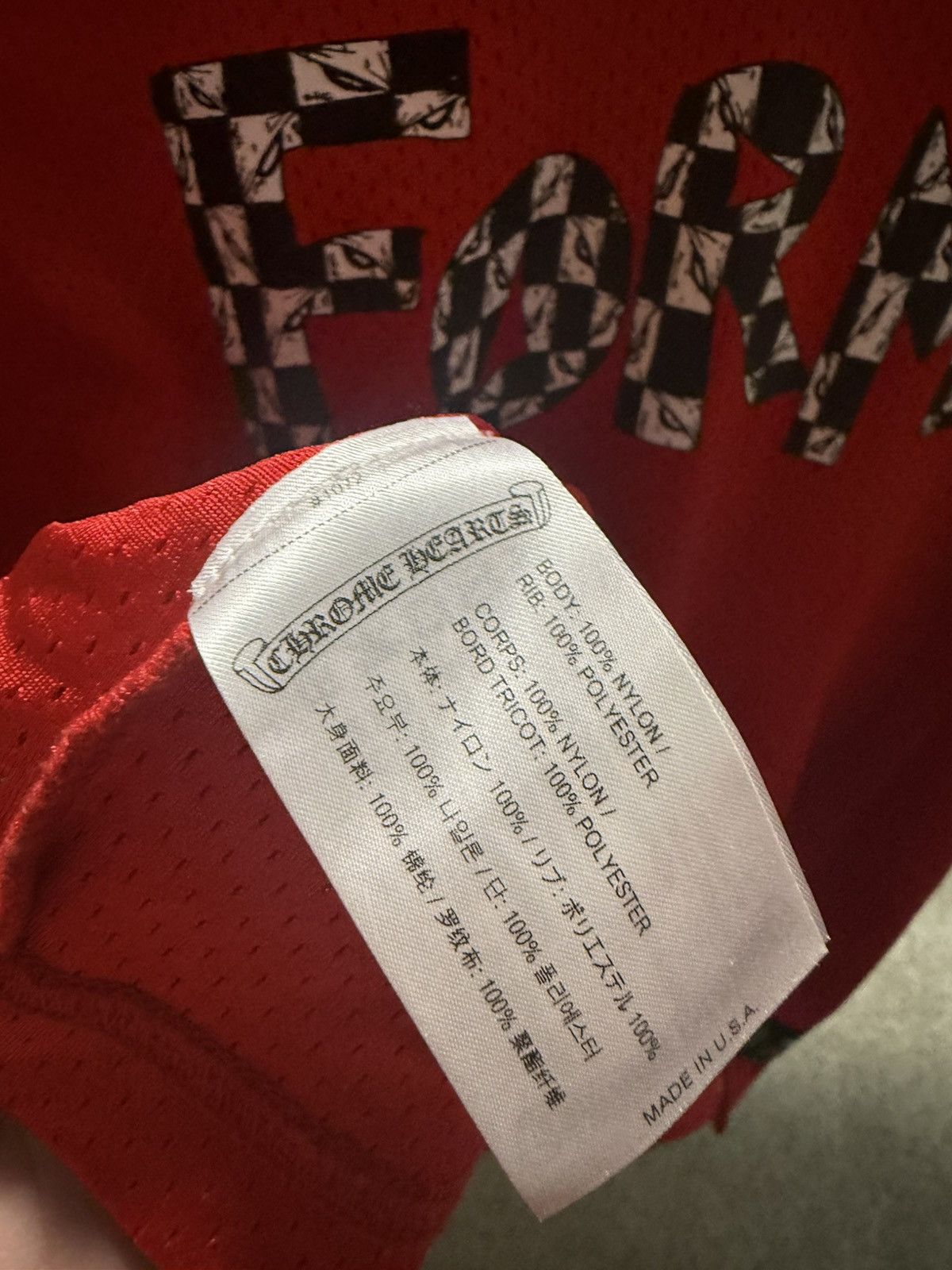 Chrome Hearts Chrome Hearts Red Mesh Longsleeve Jersey Size US XL / EU 56 / 4 - 3 Thumbnail