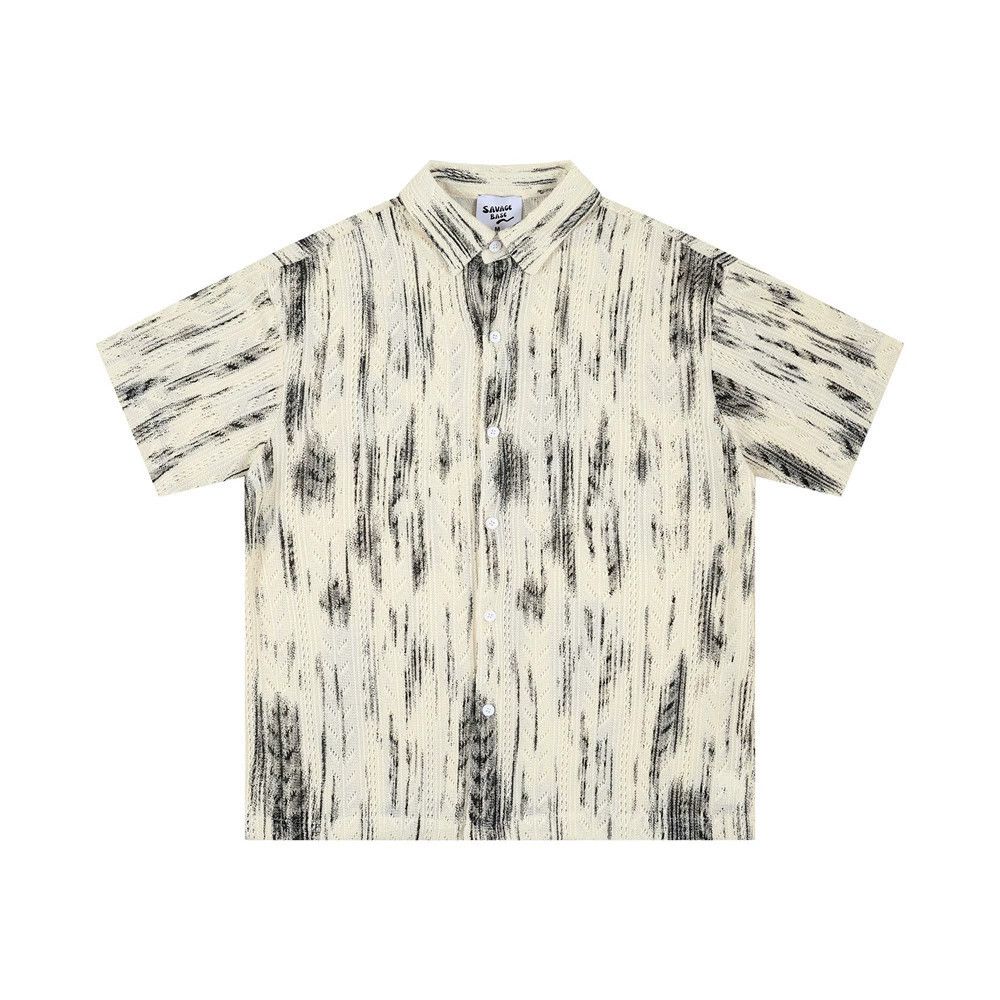 Vintage Men's loose casual ink-splashed tie-dye shirt Size US M / EU 48-50 / 2 - 1 Thumbnail