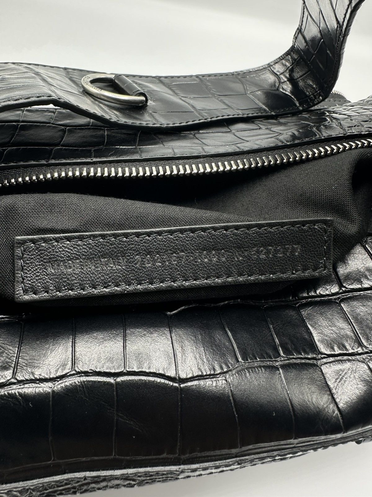 Balenciaga Balenciaga Black Croc Embossed Small Superbusy Sling Bag Size ONE SIZE - 11 Thumbnail