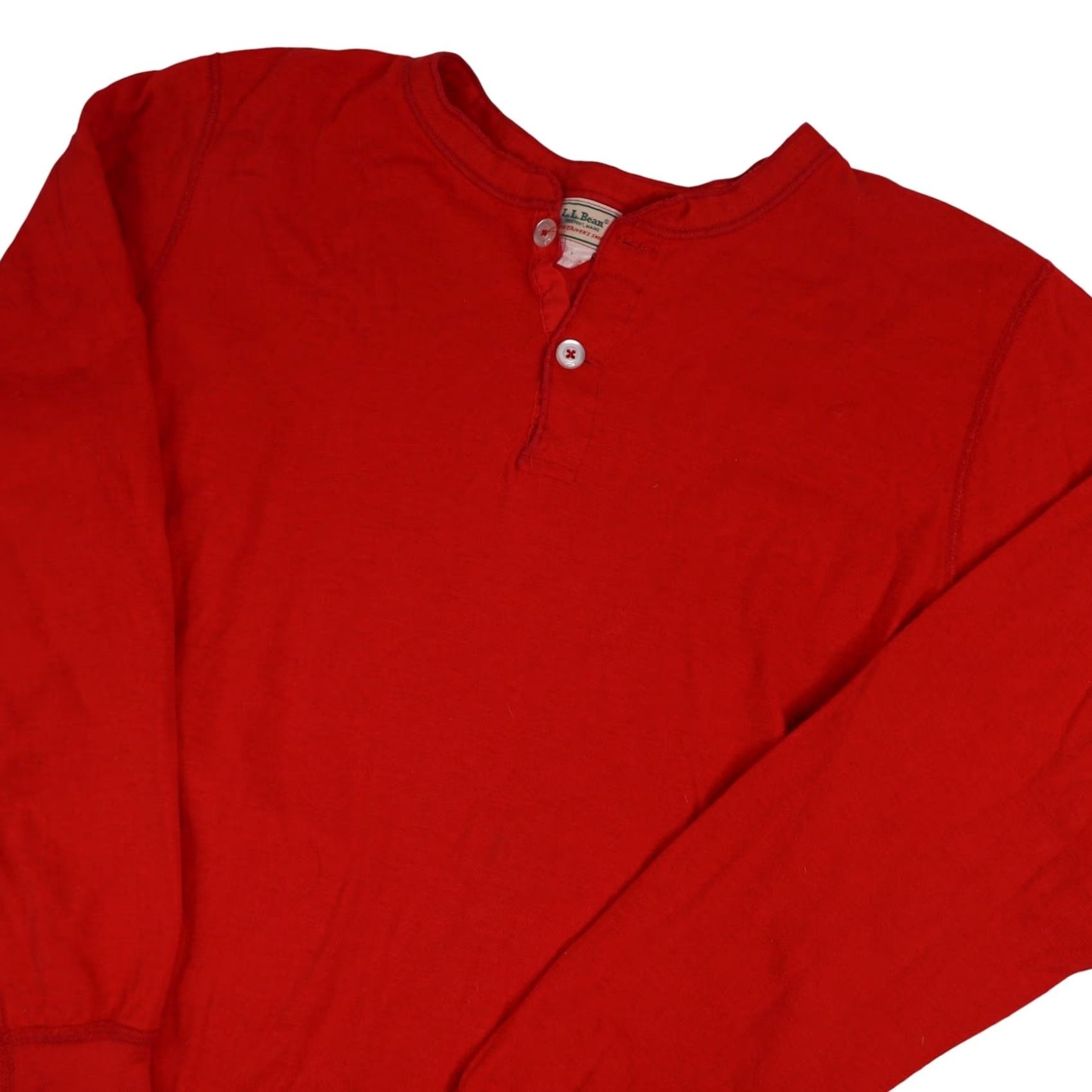 Vintage VINTAGE L.L.Bean Henley Under Shirt Men's Red L Regular Shirt 9/10 - Large Size US L / EU 52-54 / 3 - 2 Thumbnail