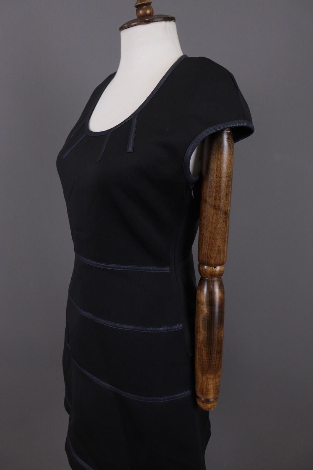 Designer Cop Copine Manege Robe Black Striped Dress Size 36 Size M / US 6-8 / IT 42-44 - 7 Thumbnail