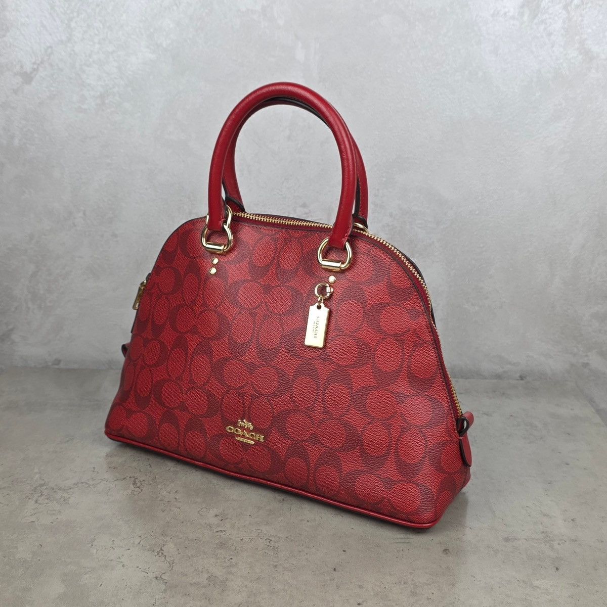 Coach Coach 2558 Katy Satchel In Signature Canvas Red Hand Bag Size ONE SIZE - 3 Thumbnail
