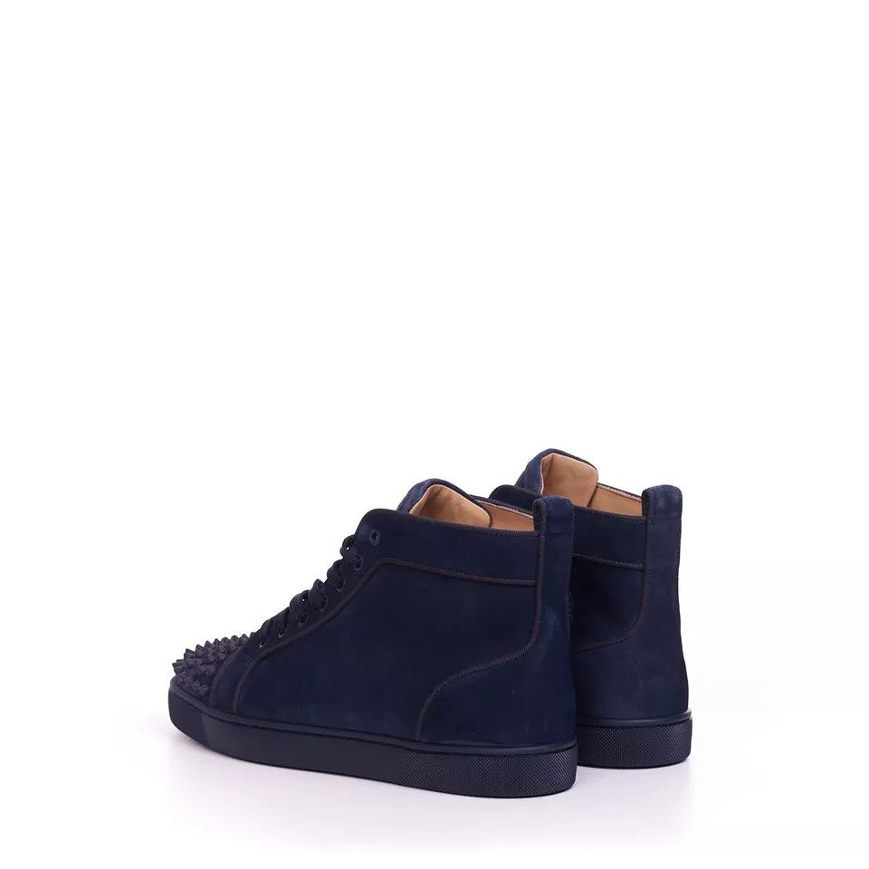Christian Louboutin o1s1wg110924 Lou Spikes Orlat High Sneakers in Blue Size US 10 / EU 43 - 3 Thumbnail