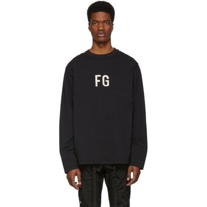 image of Fear Of God Longsleeve Fg Tee in Black, Men's (Size Medium)