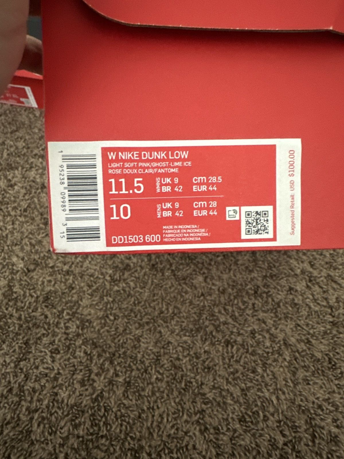 Nike Nike dunk ghost lime ice Size US 11.5 / IT 41.5 - 7 Thumbnail