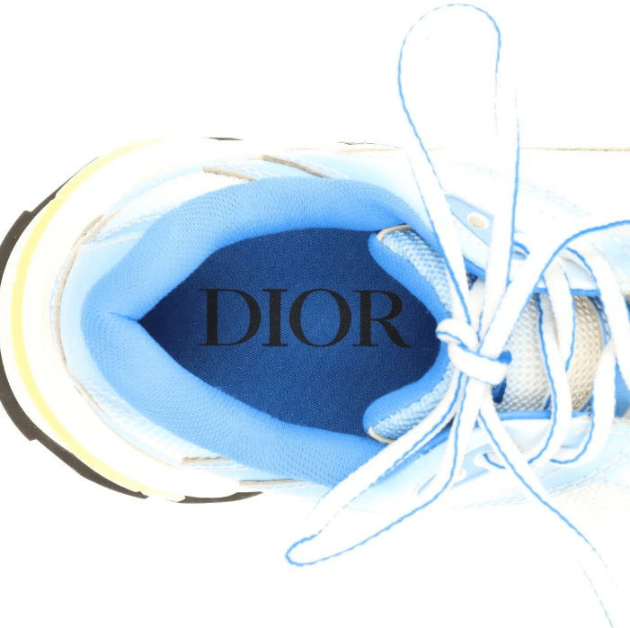Dior CD1 Leather Fabric Men's Sneakers Blue x White Size US 8 / EU 41 - 9 Thumbnail
