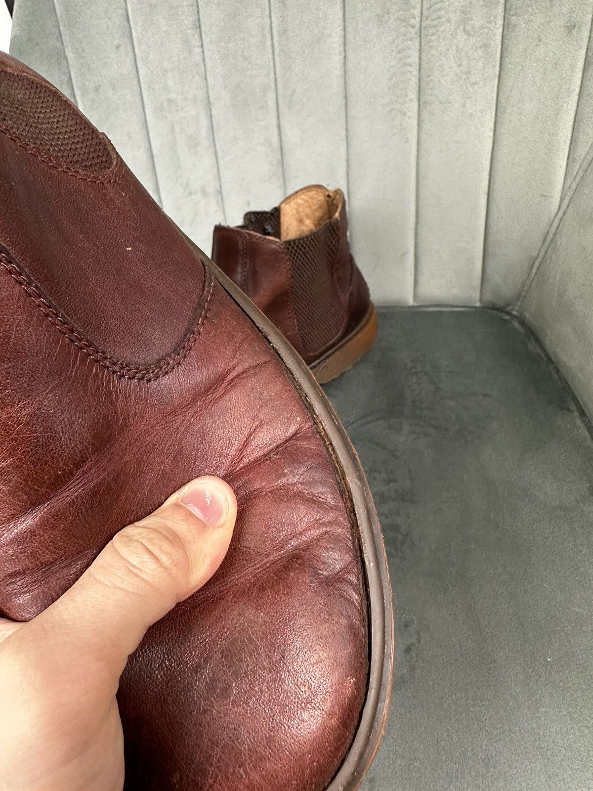 Dr. Martens × Vintage Dr. Martens Lyme Chelsea Boots Leather Men’s Brown 42 Size 9 Size US 9 / EU 42 - 12 Thumbnail