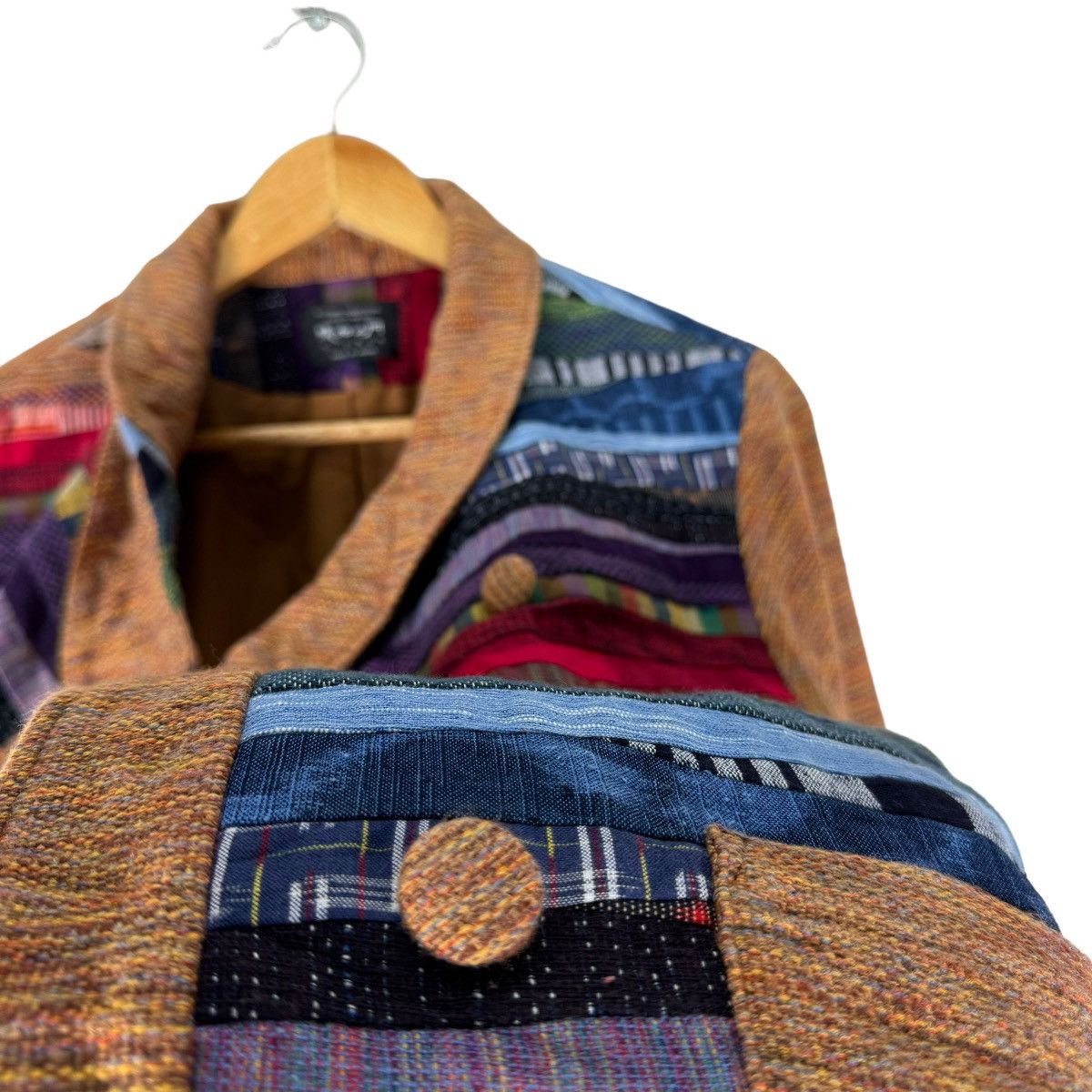 Vintage 🌟GIEMON KASURI JAPAN PATCHWORK JACKET LIKE KAPITAL Size M / US 6-8 / IT 42-44 - 6 Thumbnail