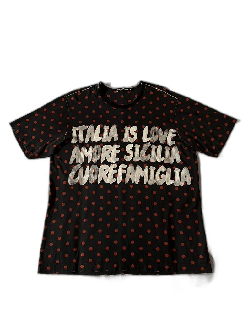 Dolce & Gabbana Dolce & Gabbana Red Black Polka Dot T-shirt Size US XXL / EU 58 / 5 - 1 Thumbnail