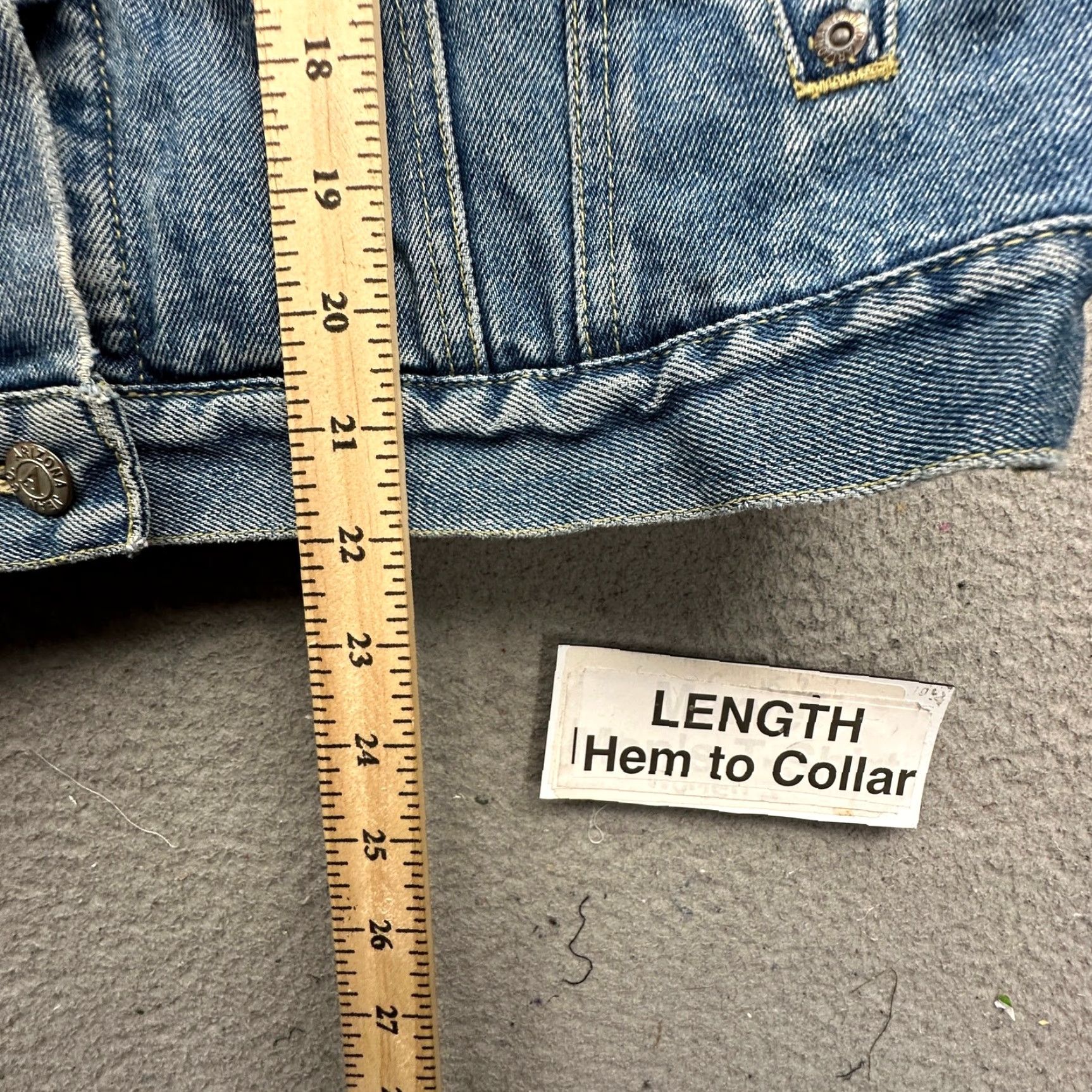 Vintage VINTAGE Arizona Jean Company Denim Jean Trucker Jacket Bomber Jacket Mens Small Sherpa Lined Button Pockets Size US 29 - 5 Thumbnail