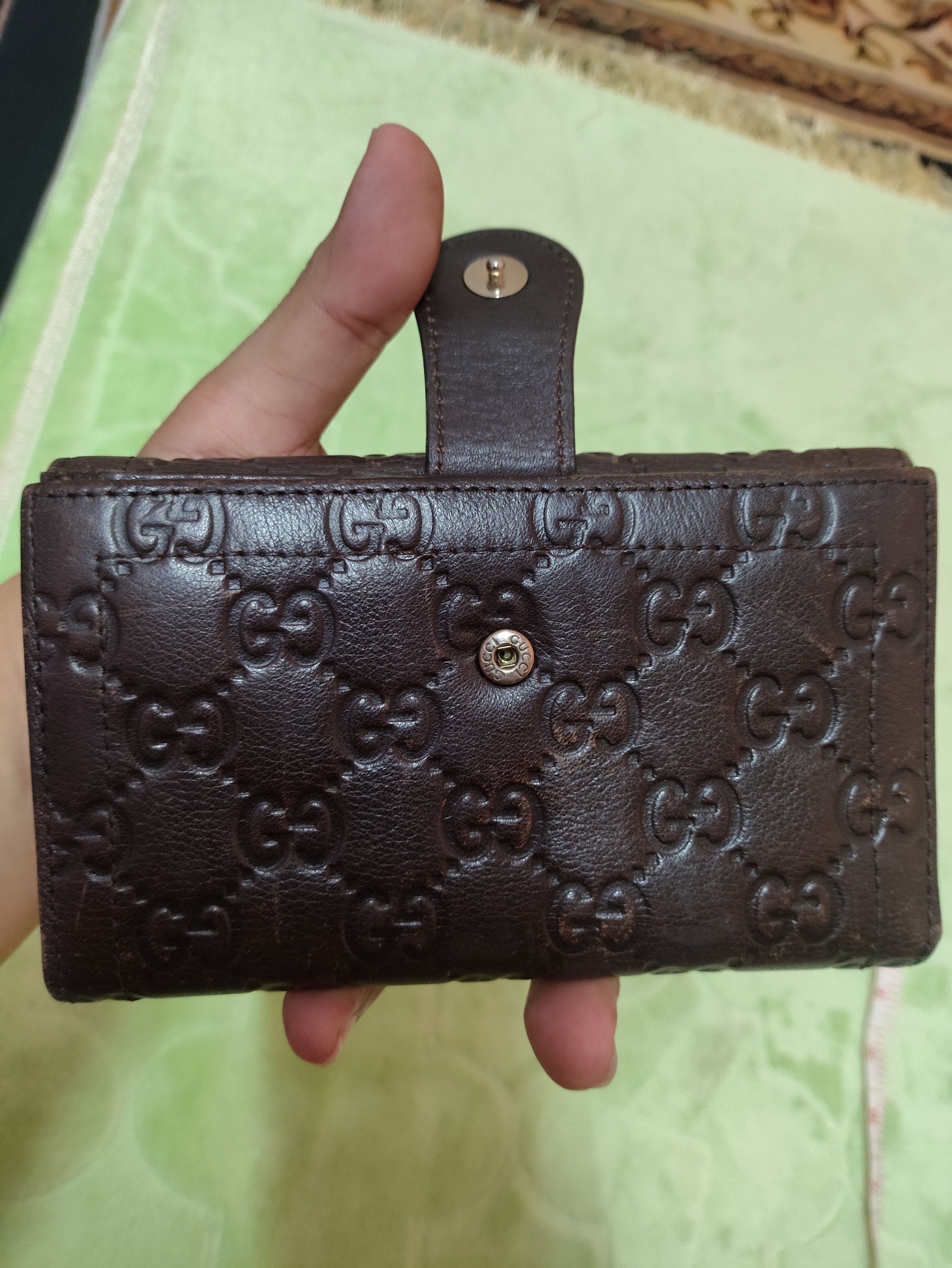 Leather × Vintage OLD Vintage Leather (G u c c i) Wallet with Steel Logo Size ONE SIZE - 12 Thumbnail