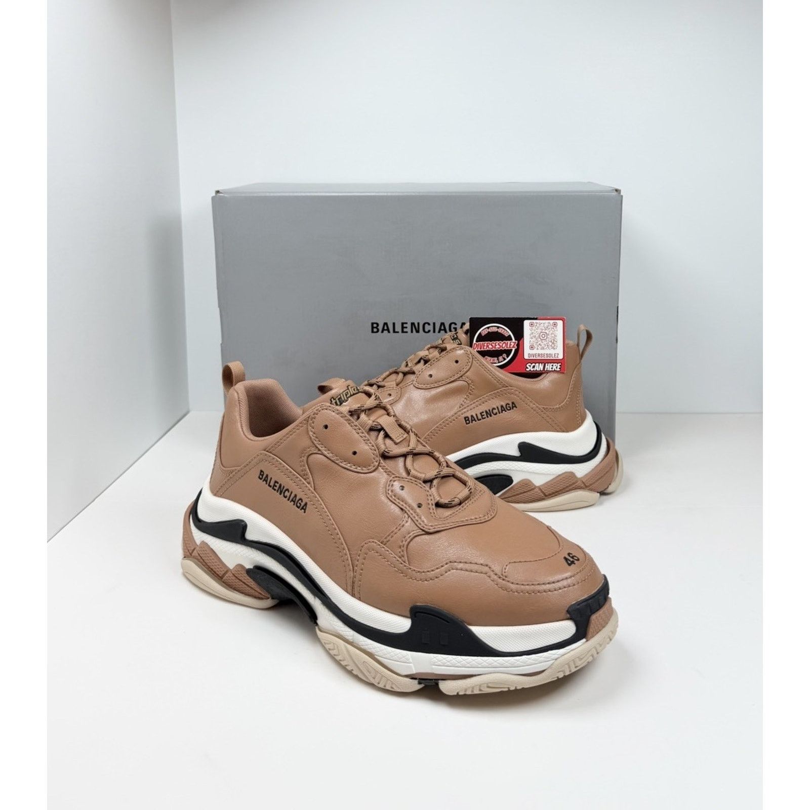 Balenciaga Size 46EU/13US- Balenciaga Triple S Beige NEW Size US 13 / EU 46 - 1 Thumbnail