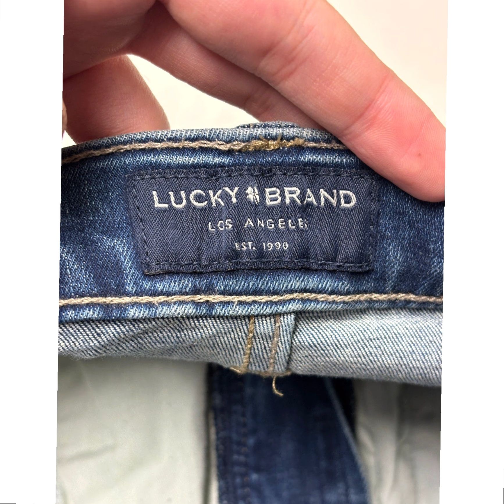Lucky Brand Lucky Brand Ava Mid Rise Skinny Jeans Womens 31 Blue Denim Stretch Pockets 26 Inseam 5-Pocket Size 24" / US 00 / IT 34 - 5 Thumbnail