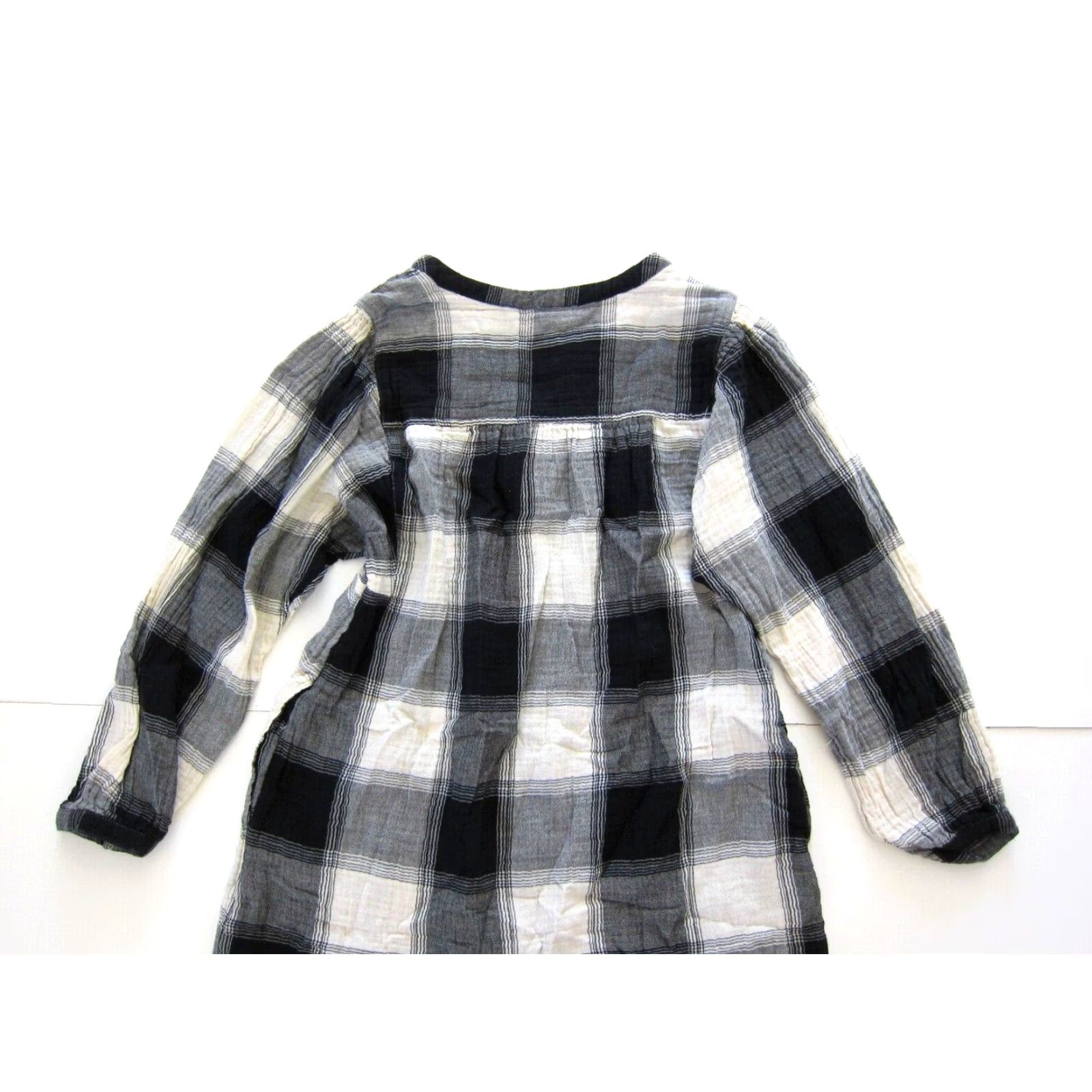 Old Navy Old Navy Cotton Gauze Black White Plaid Pocket Tunic Dress S Size M / US 6-8 / IT 42-44 - 7 Thumbnail