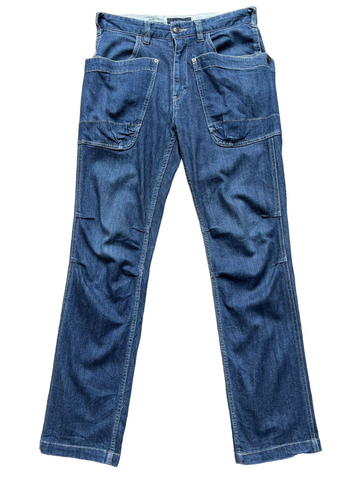 Japanese Brand Rage Blue Japan Multipocket Straight Cut Pants 30x31 Size US 30 / EU 46 - 2 Thumbnail