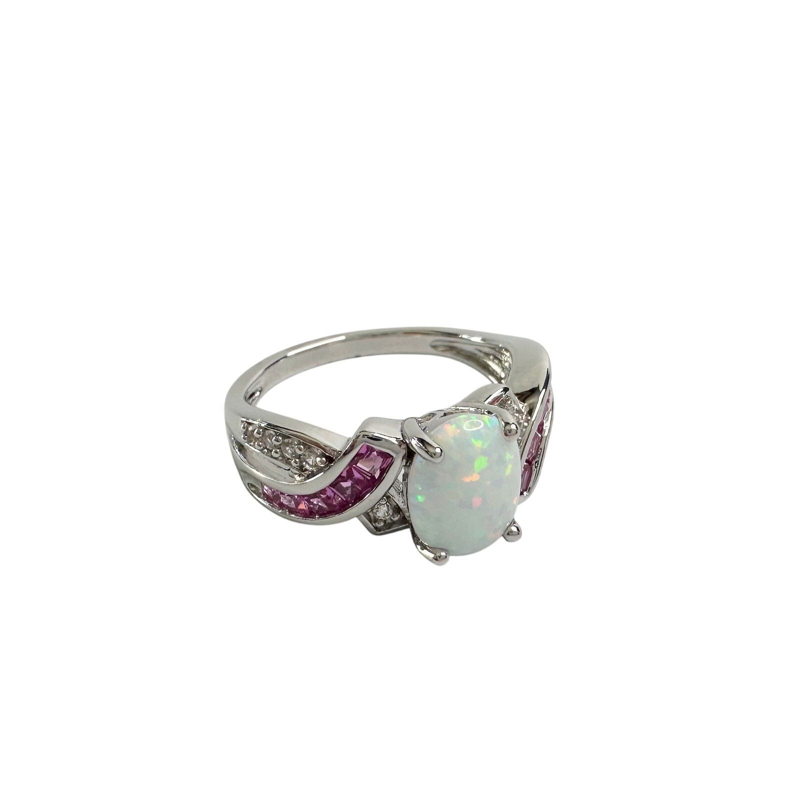 Other Beautiful Lab Created Opal & Sapphire Ring - Size 7 Size ONE SIZE - 6 Thumbnail