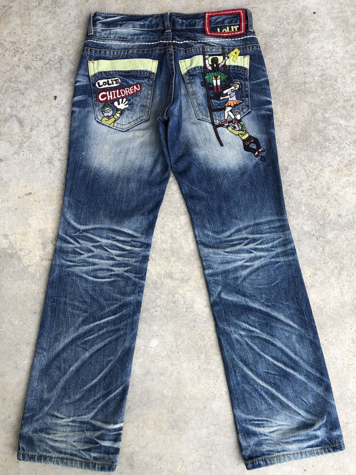 Japanese Brand Yoshitomo Nara Lolita Distressed Jeans Size US 31 - 1 Thumbnail