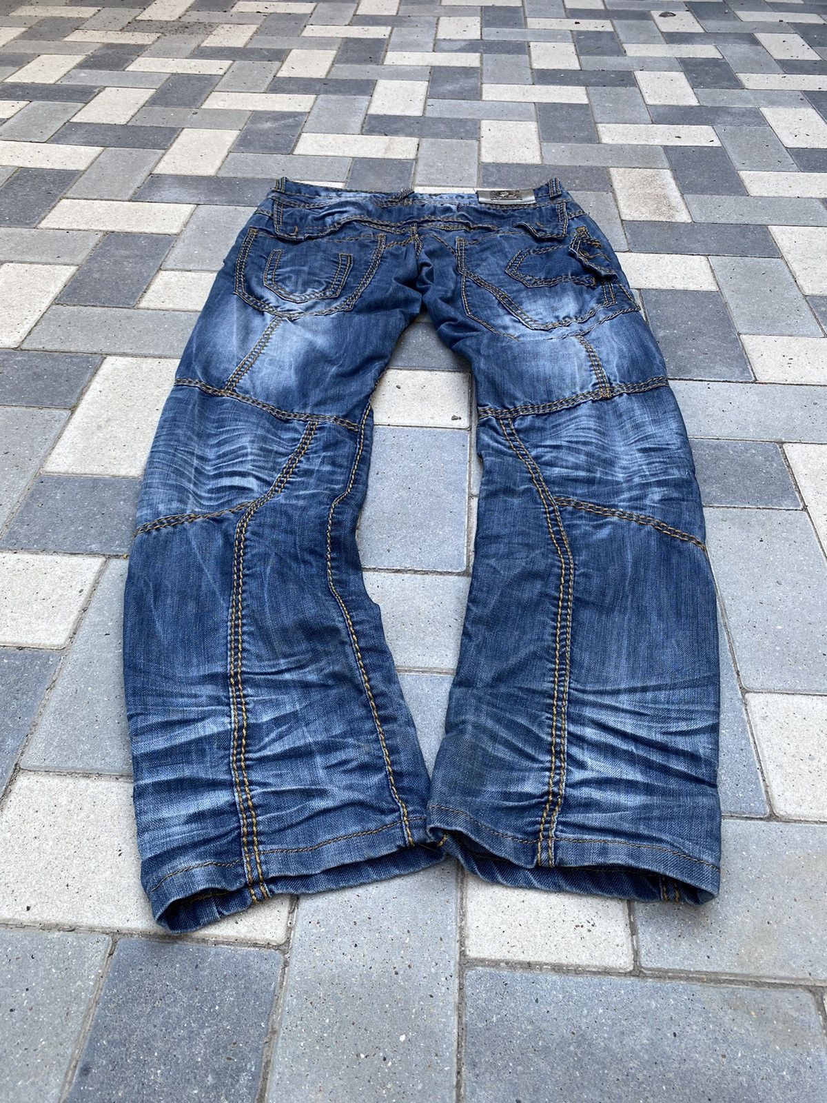 If Six Was Nine DISTRESSED JEANS Denim multi pocket y2k lgb style Size US 32 / EU 48 - 1 Thumbnail