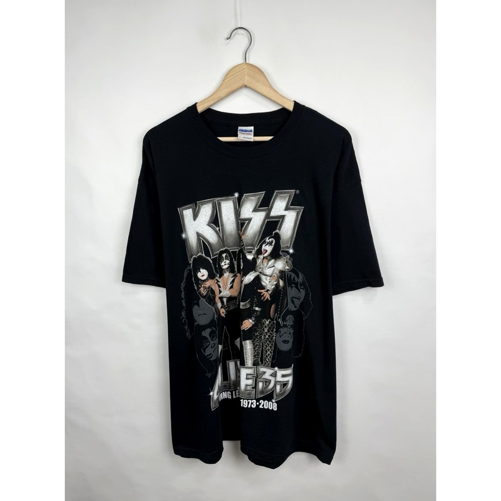 Gildan VINTAGE Kiss Alive 35 World Tour 1973 2008 T-Shirt Retro XL Mens Black Gildan Regular Size XL Shirt Size US XL / EU 56 / 4 - 3 Thumbnail