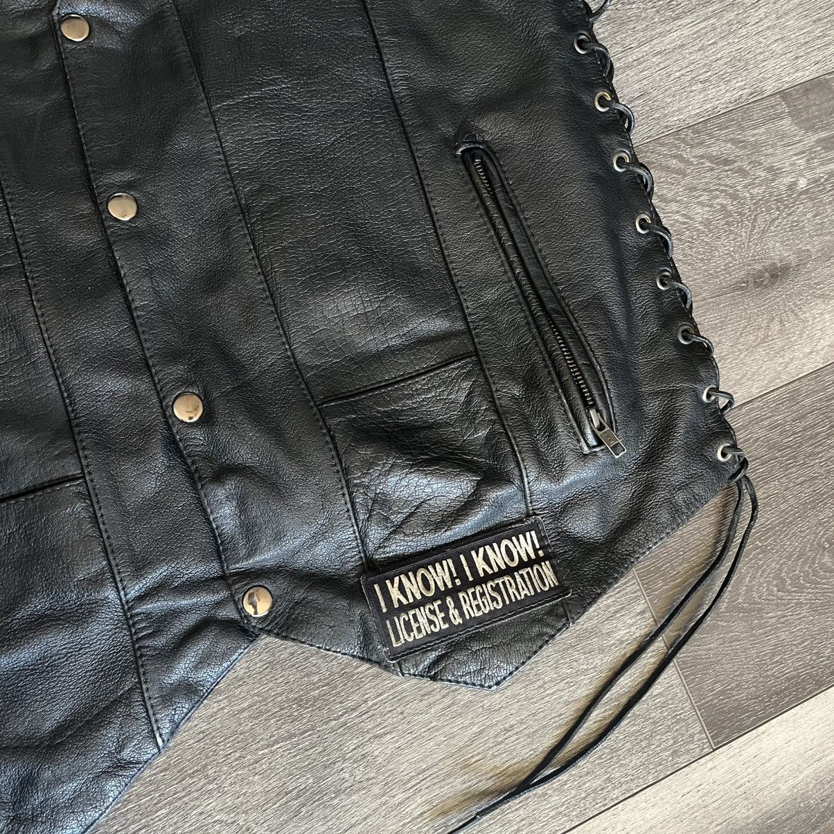 Genuine Leather Milwaukee Leather Pure Platinum MC Motorcyle Vest Vintage Size US L / EU 52-54 / 3 - 3 Thumbnail