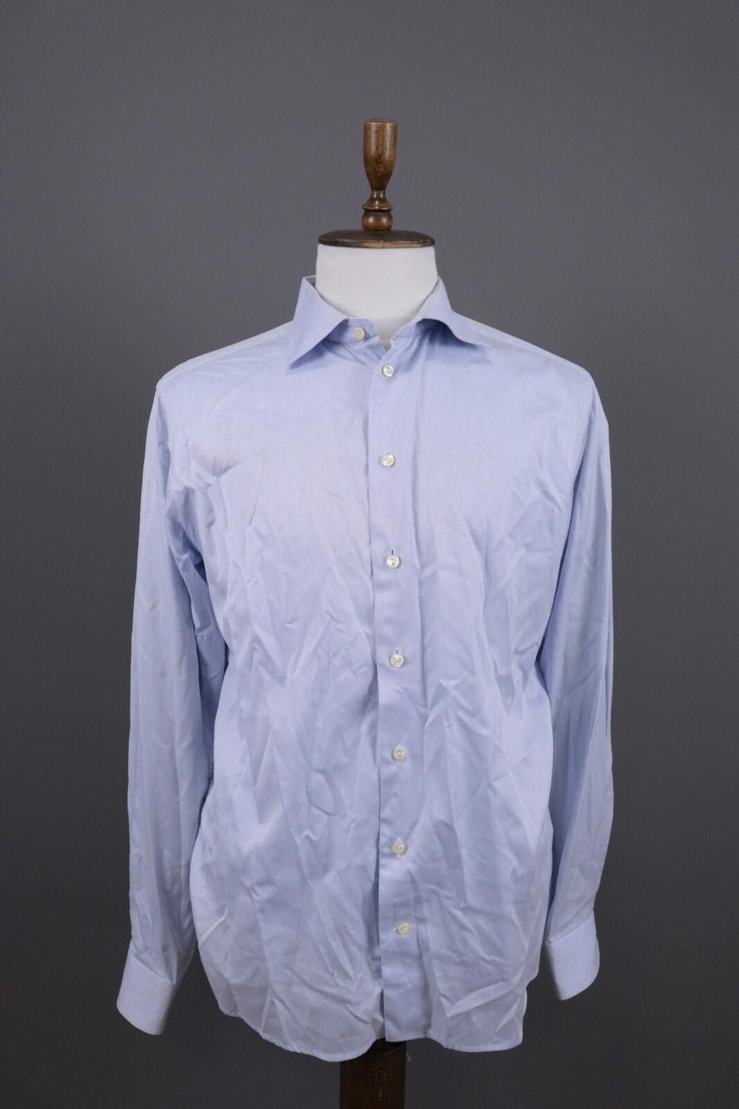 Eton Eton Slim Fit Blue Button Down Shirt Size 44 / 17 1/2 Size US M / EU 48-50 / 2 - 1 Thumbnail