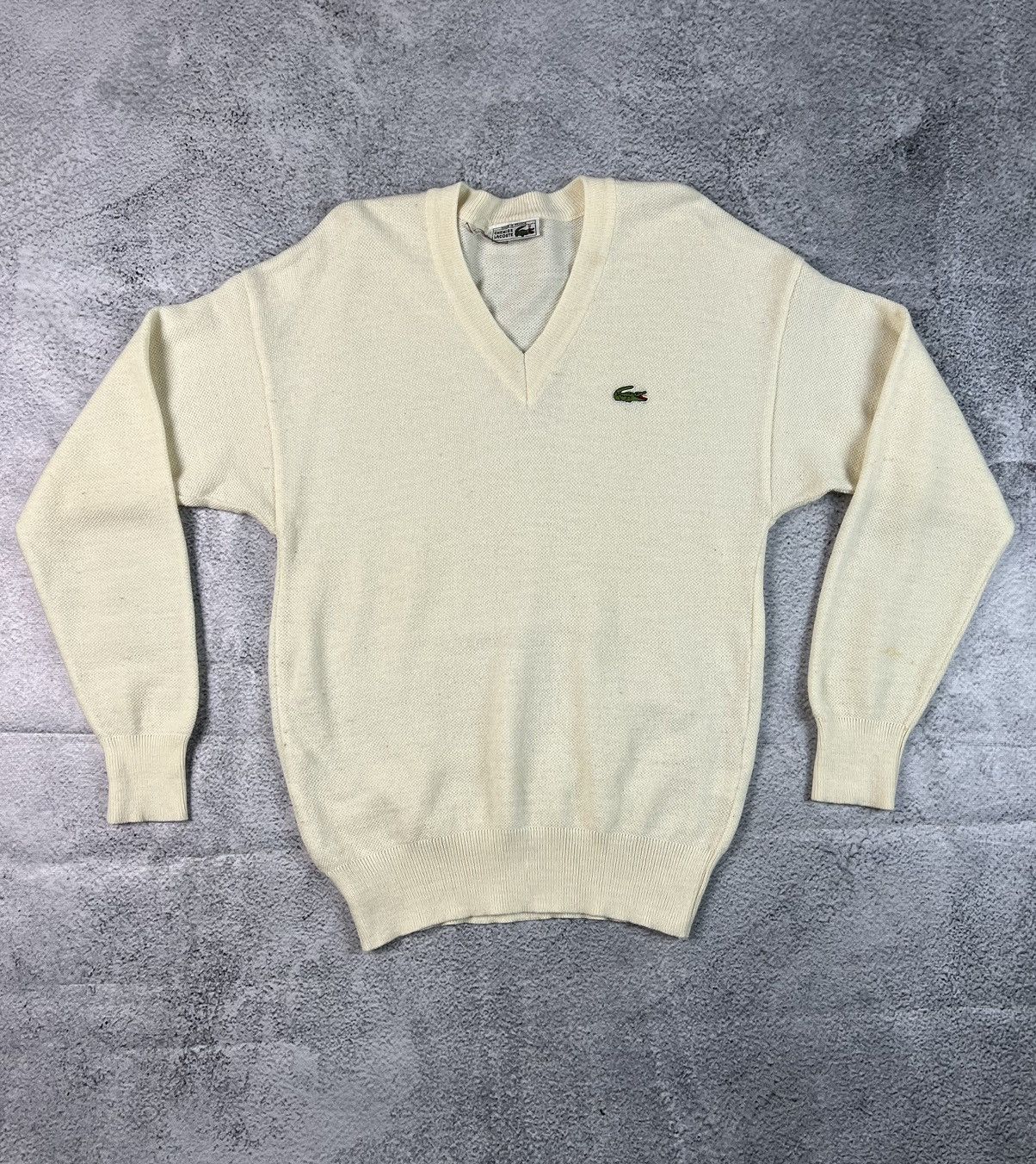 Lacoste × Vintage Vintage Lacoste Chemise knit sweater Size US L / EU 52-54 / 3 - 1 Thumbnail
