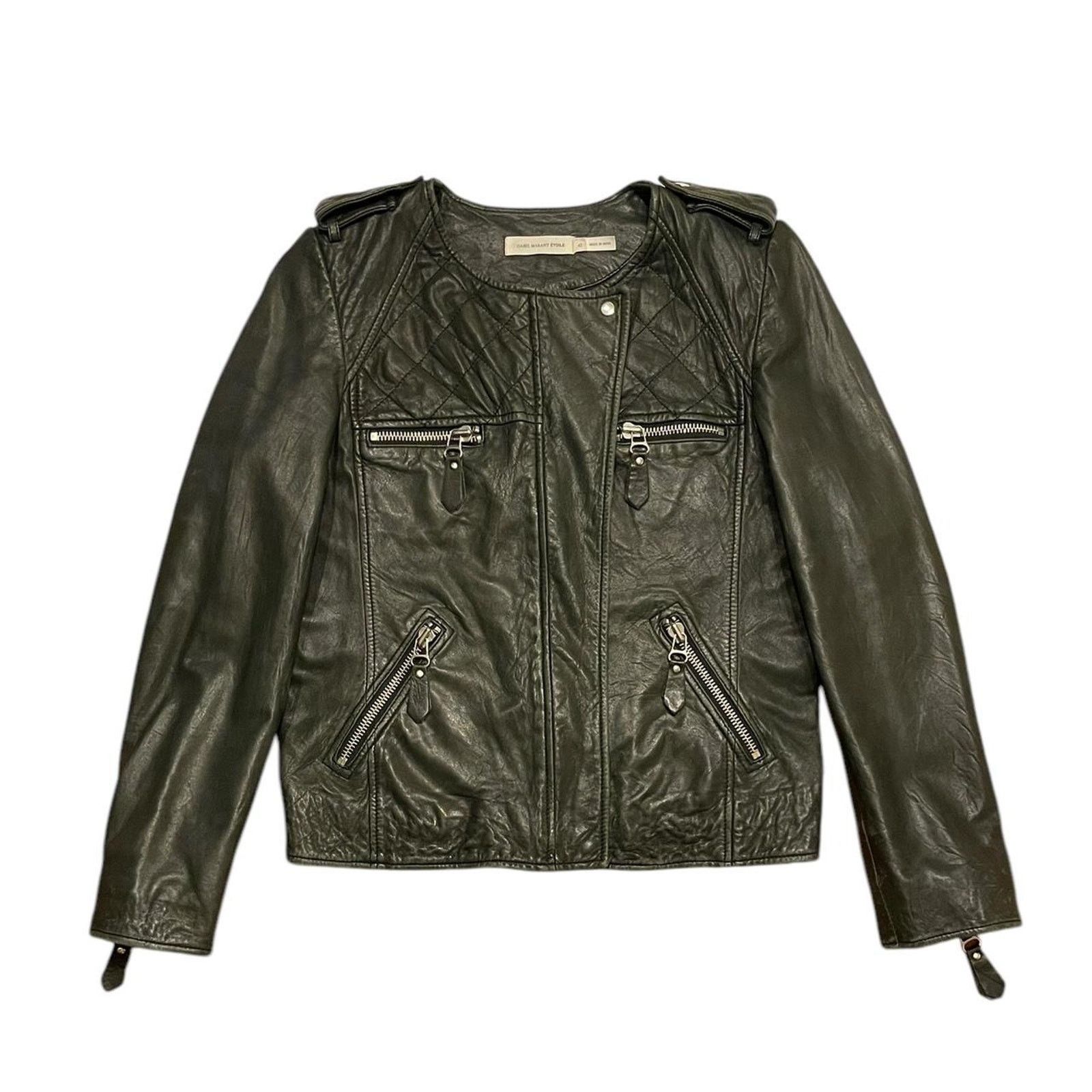 Isabel Marant Etoile ISABEL MARANT ÉTOILE Kady lambskin Leather moto Jacket Size M / US 6-8 / IT 42-44 - 1 Thumbnail