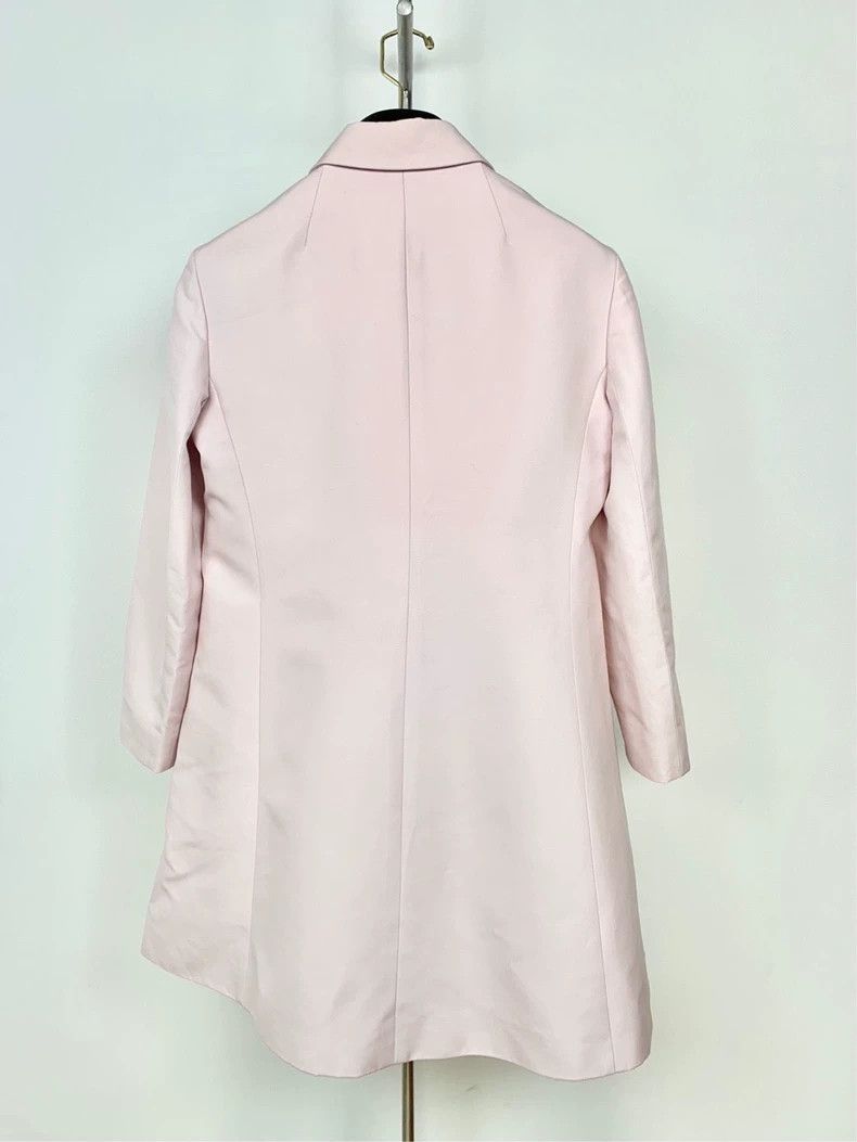 Dior Dior Women's pink silk fabric long-sleeved lapel windbreake Size M / US 6-8 / IT 42-44 - 2 Thumbnail