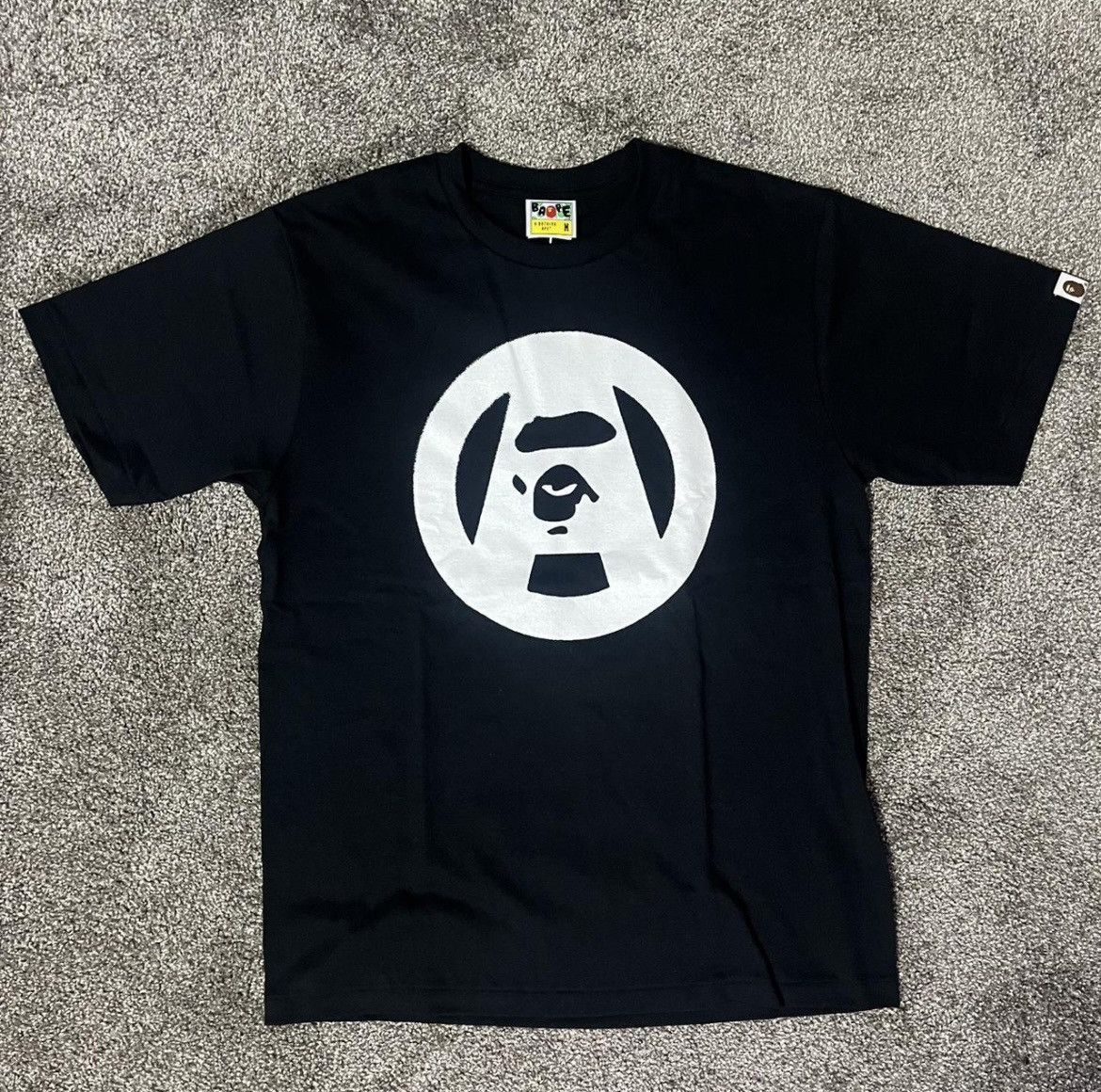 Bape Bape - Black Stencil Circle Ape Face Size US M / EU 48-50 / 2 - 2 Thumbnail