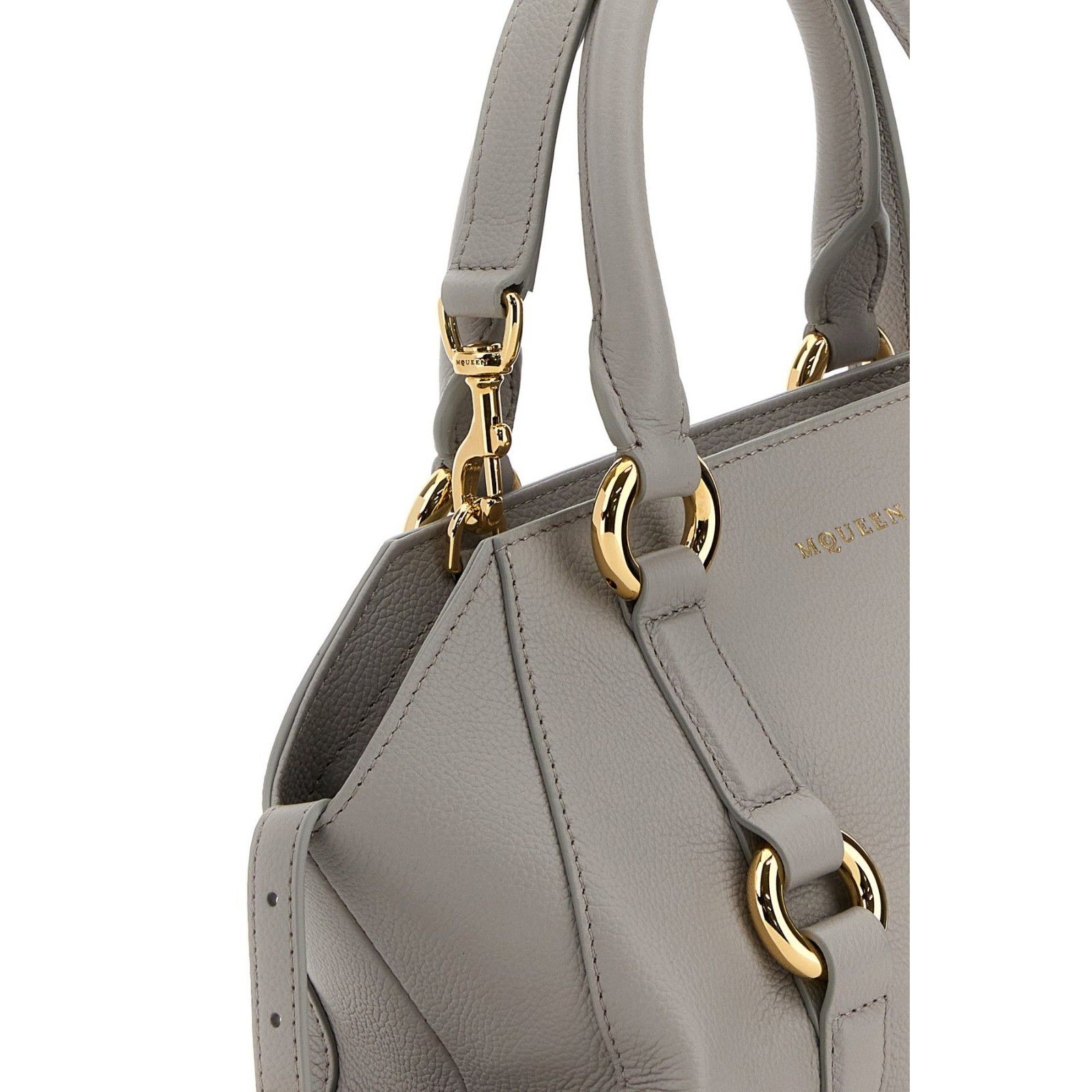 Alexander McQueen ALEXANDER MCQUEEN Farringdon Small Gray Top Handle Bag New Size ONE SIZE - 4 Thumbnail