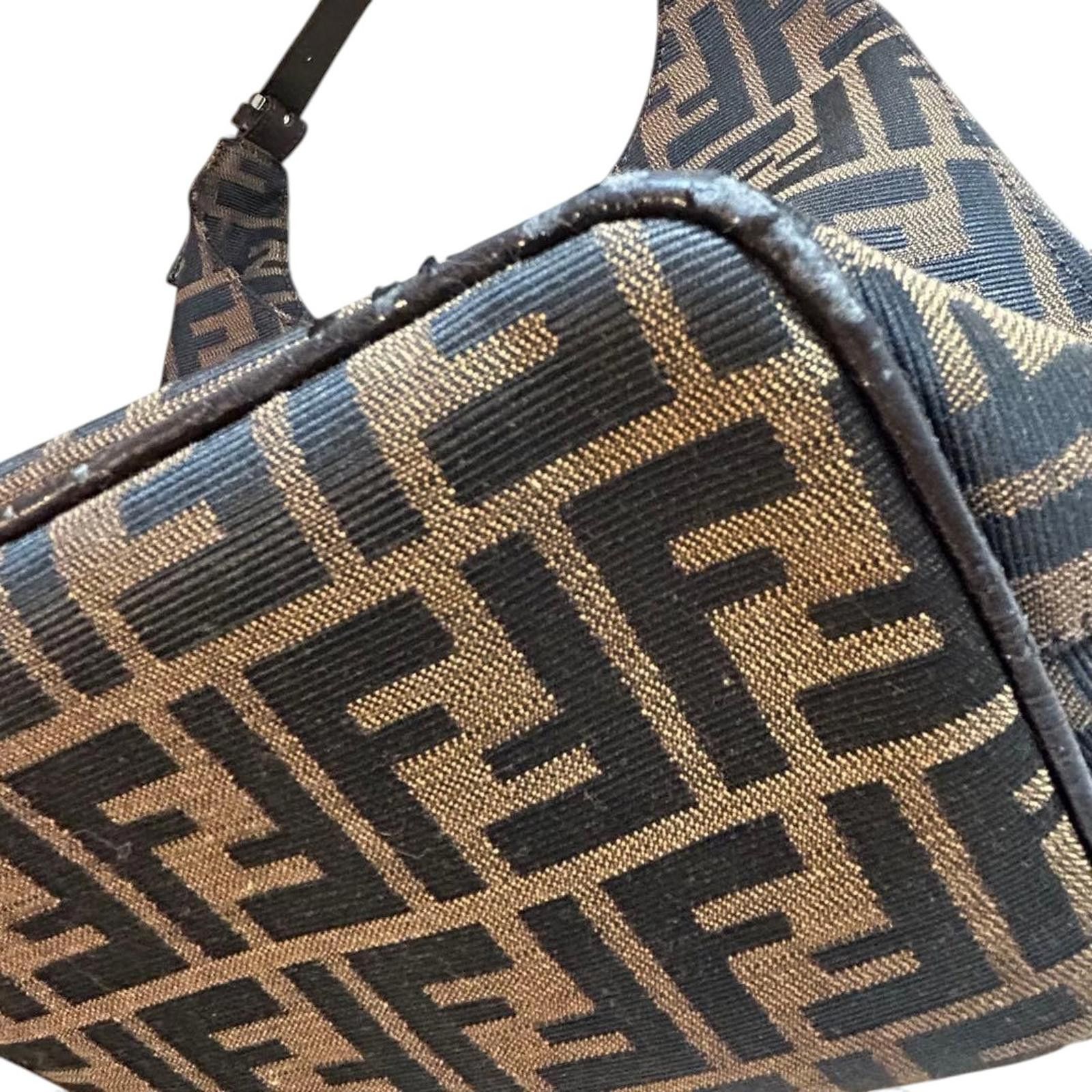 Fendi Fendi - Vintage FF Canvas Hobo Bag Size ONE SIZE - 5 Thumbnail