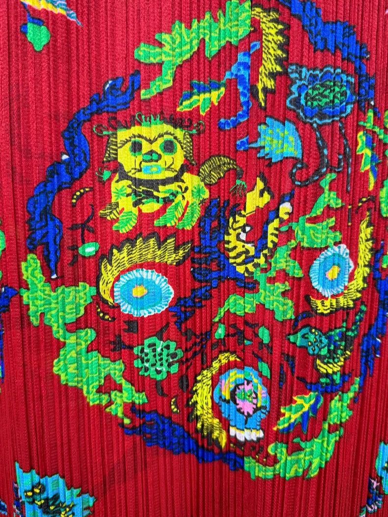 Issey Miyake Issey Miyake size:4 Red lion dance pleated dress Size XS / US 0-2 / IT 36-38 - 3 Thumbnail