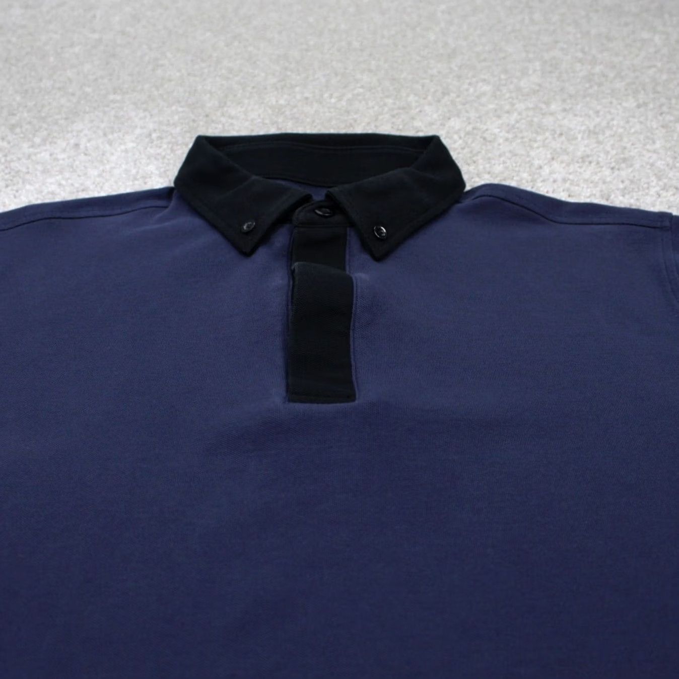 Vintage Deolax Polo Shirt Mens XL Blue/Black Collared Cotton/Poly S/S Pullover Size US XL / EU 56 / 4 - 4 Thumbnail