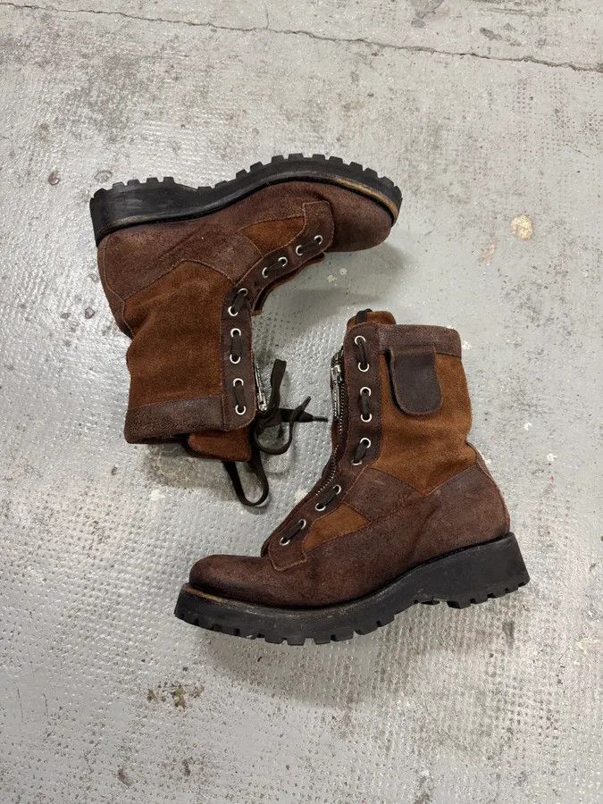 Dsquared2 2000s Dsquared2 Brown Leather Front Zip Boots Size US 7 / EU 40 - 4 Thumbnail
