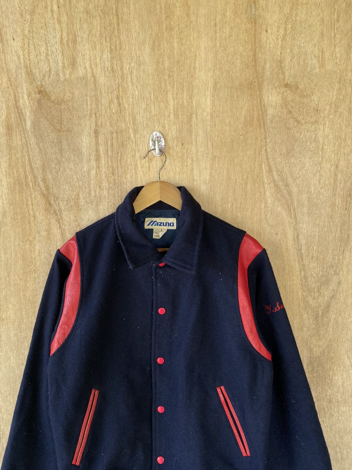 Mizuno × Vintage 👘SALE👘VINTAGE MIZUNO WOOL VARSITY JACKET Size US L / EU 52-54 / 3 - 6 Thumbnail