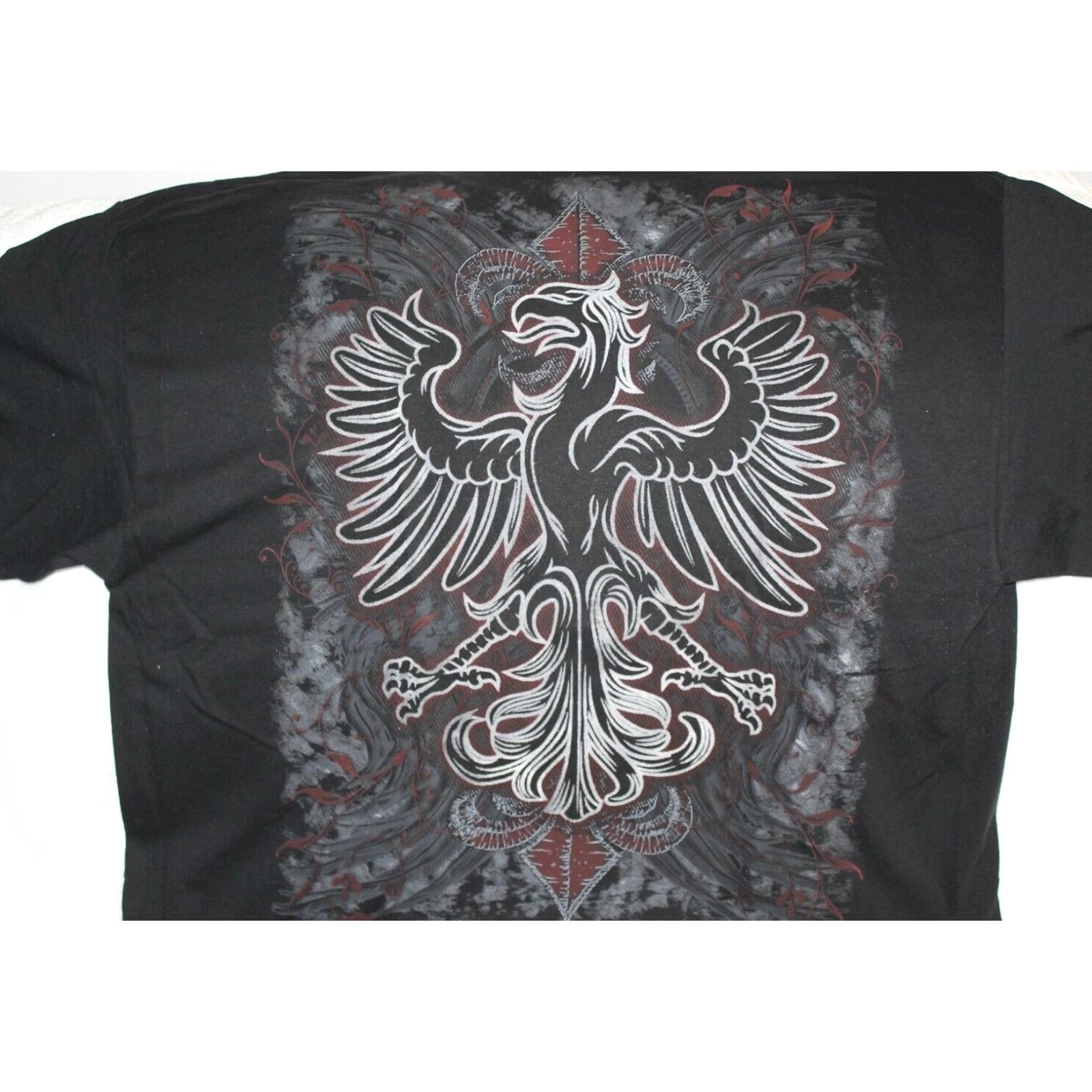 Vintage VINTAGE Phoenix Bird Fleur de Lis Mythical T-Shirt Men 2XL Black Graphic Tee Short Sleeve Size US XXL / EU 58 / 5 - 2 Thumbnail