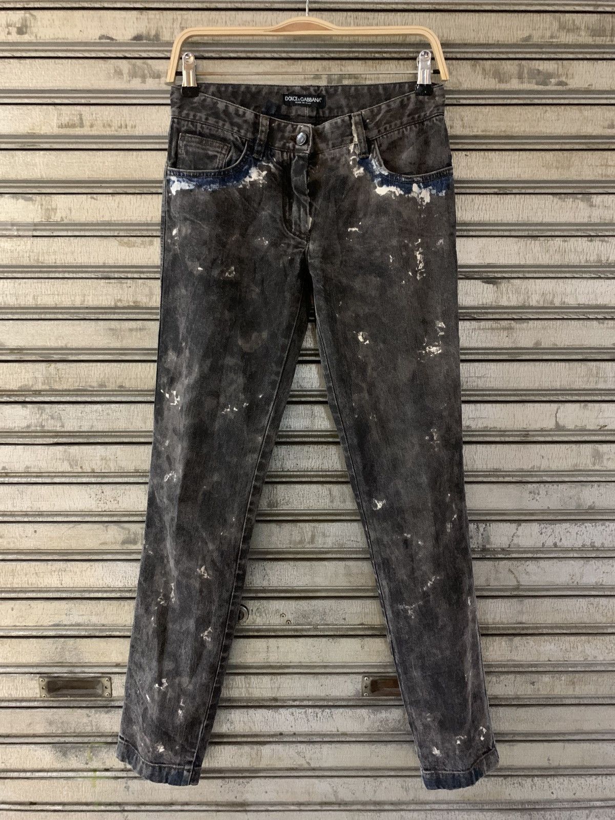 Dolce & Gabbana Dolce & gabbana denim bleach wash jeans Size 26" / US 2 / IT 38 - 1 Thumbnail