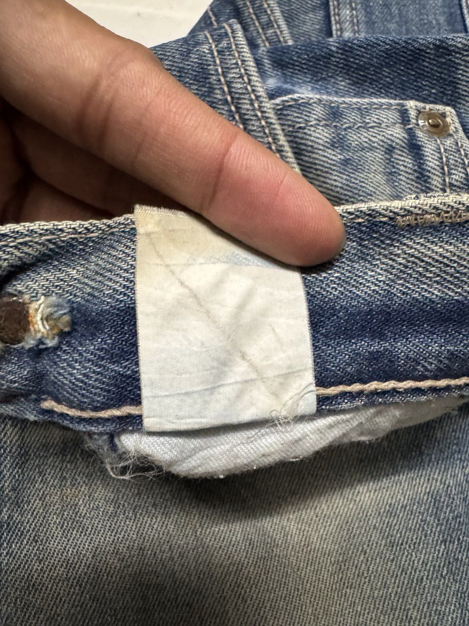 Japanese Brand BAGGY 90s Blue Way Rusty Mudwash Sick Style Distressed Jeans Size US 29 - 10 Thumbnail