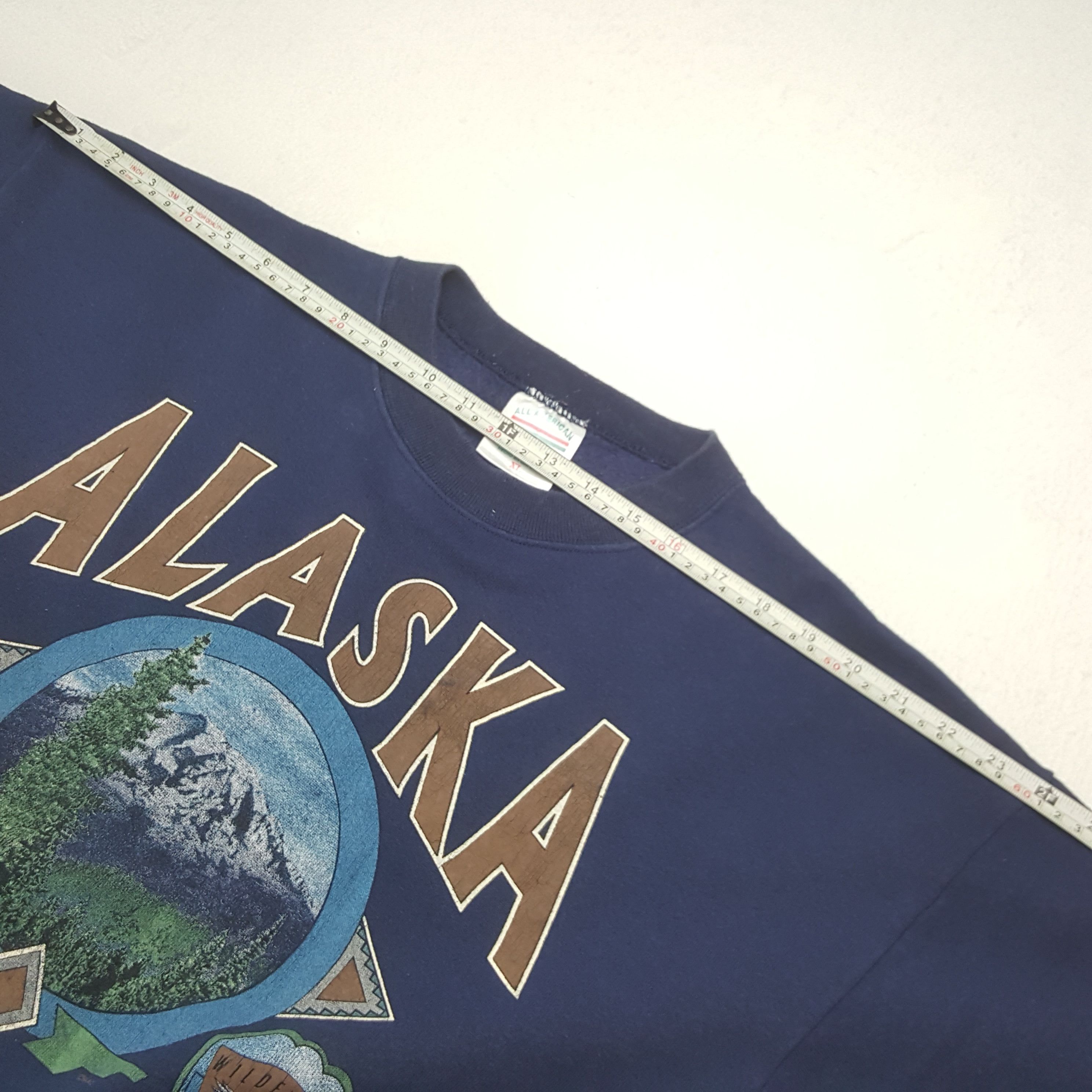 American Apparel Vintage Alaska American Nature Art Sweatshirt C291N2 Size US L / EU 52-54 / 3 - 5 Thumbnail