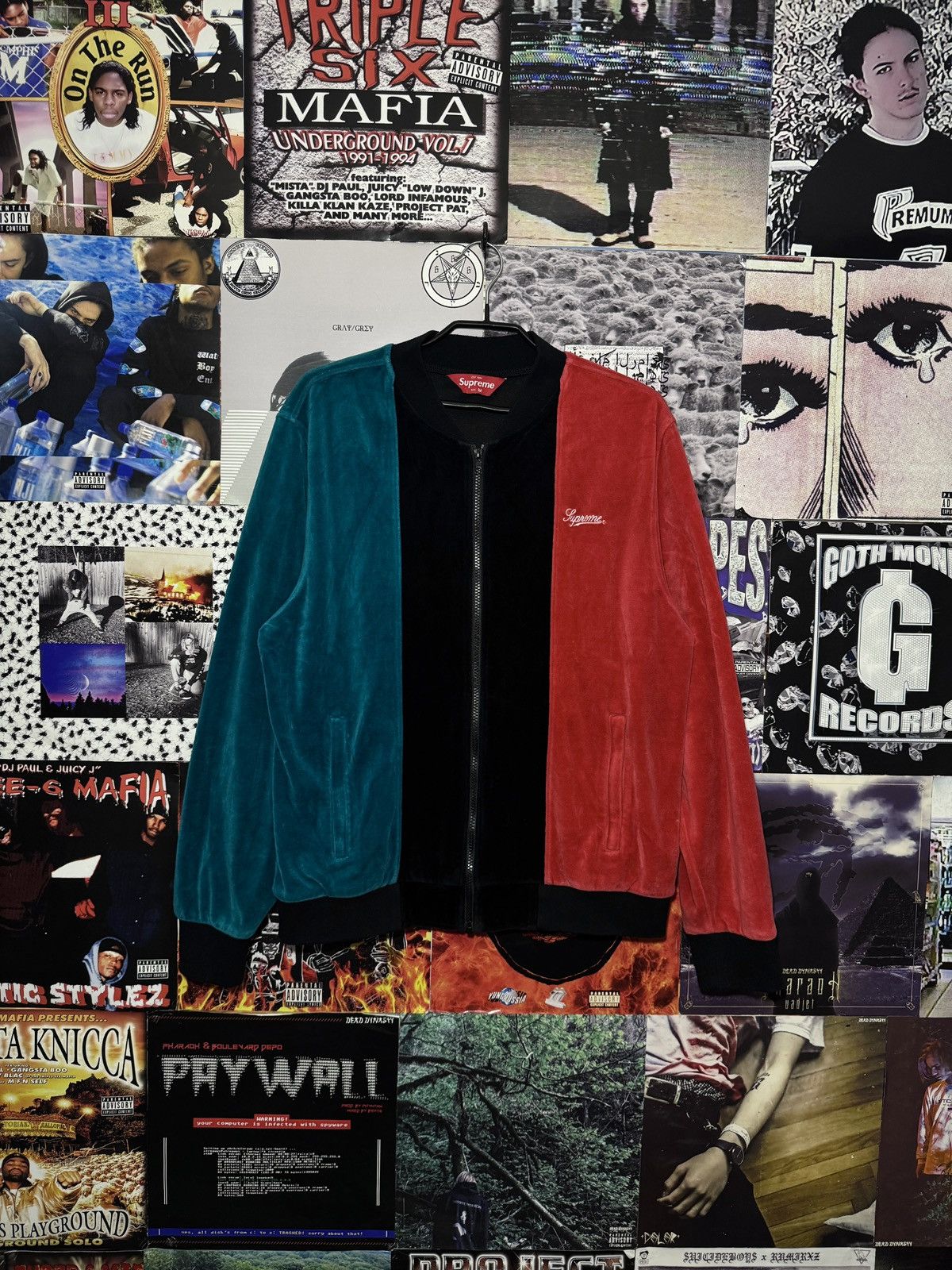 Supreme Velour Zip Up Jacket