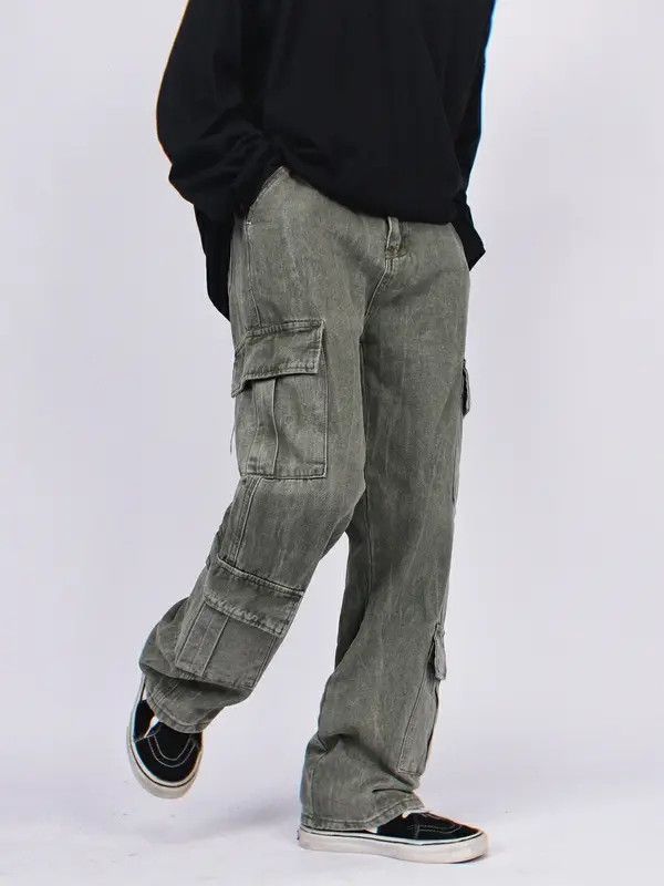 Vintage VIBE fade punk cargo skate jeans Size US 30 / EU 46 - 1 Thumbnail