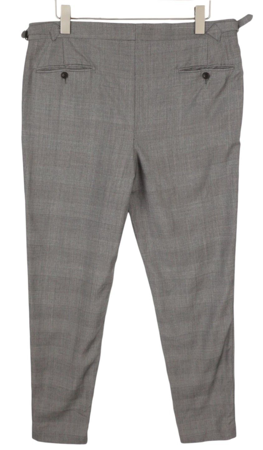 Suitsupply SA UK42L Grey Wool Plaid Tapered Zip Trousers 86728 Size 42L - 2 Thumbnail