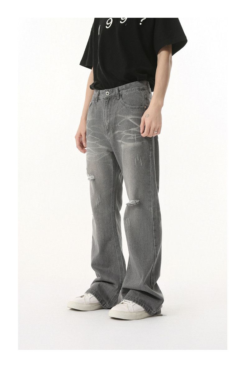 Japanese Brand Men's washed vintage ripped flared jeans Size US 32 / EU 48 - 3 Thumbnail